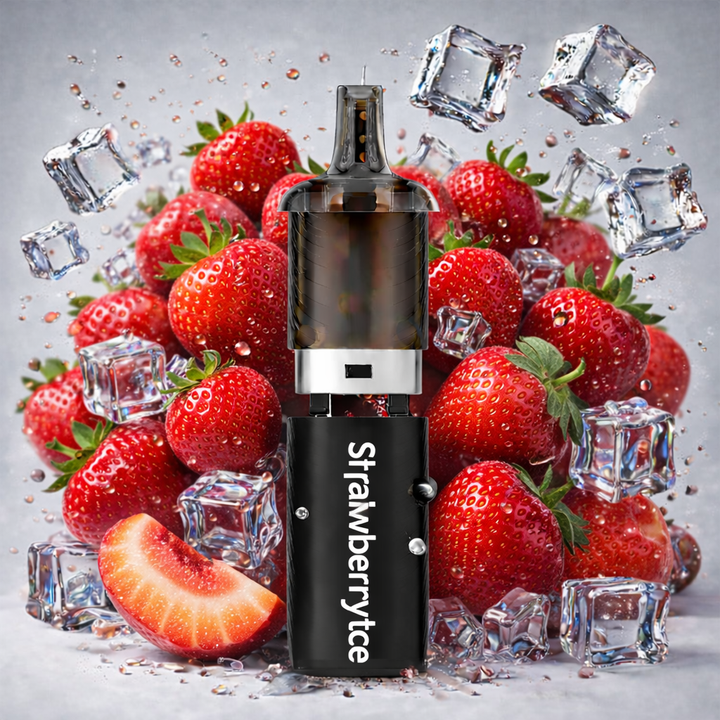 Der Vozol Vista Plug Pod 10'000 Strawberry Ice