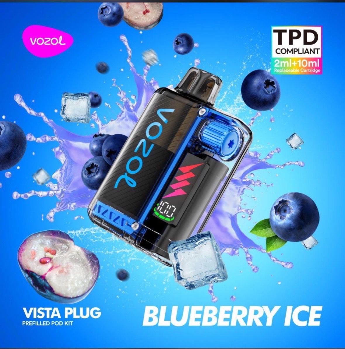 Vozol Vista Plug Kit 10'000 Blueberry Ice
