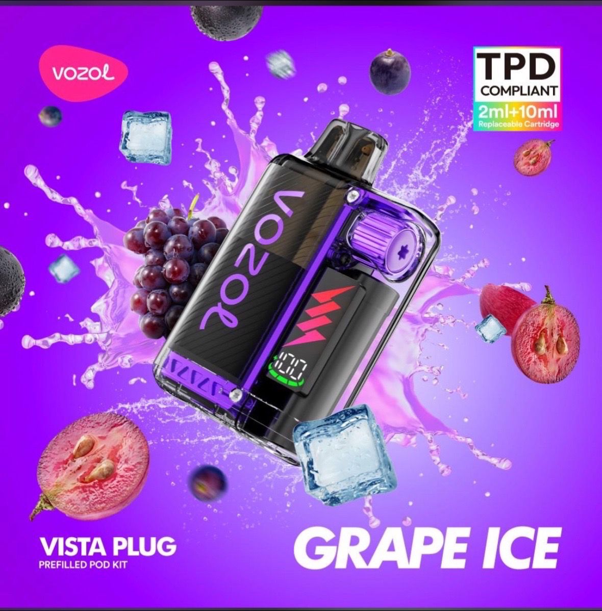Vozol Vista Plug Kit 10'000 Grape Ice