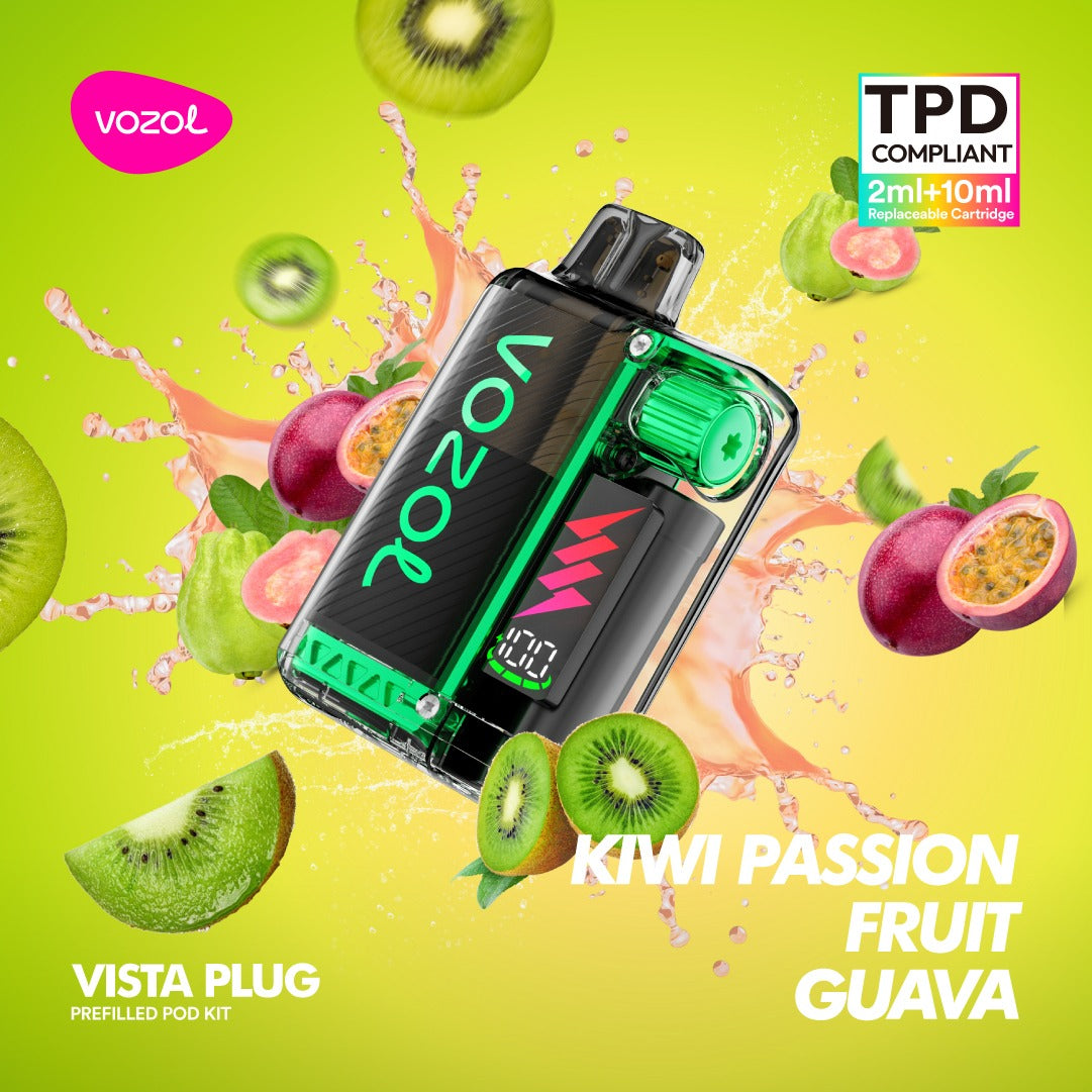 Vozol Vista Plug Kit 10'000 Kiwi Passionfruit Guava